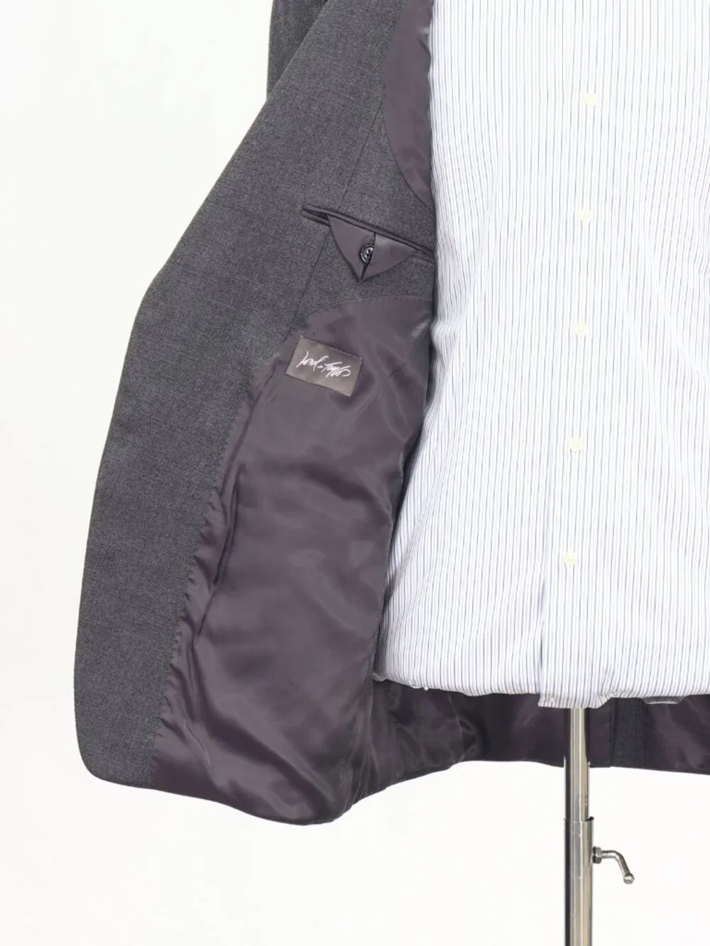 Ralph Lauren 44L Gray Blazer Sport Coat Jacket 2-Button Solid W854